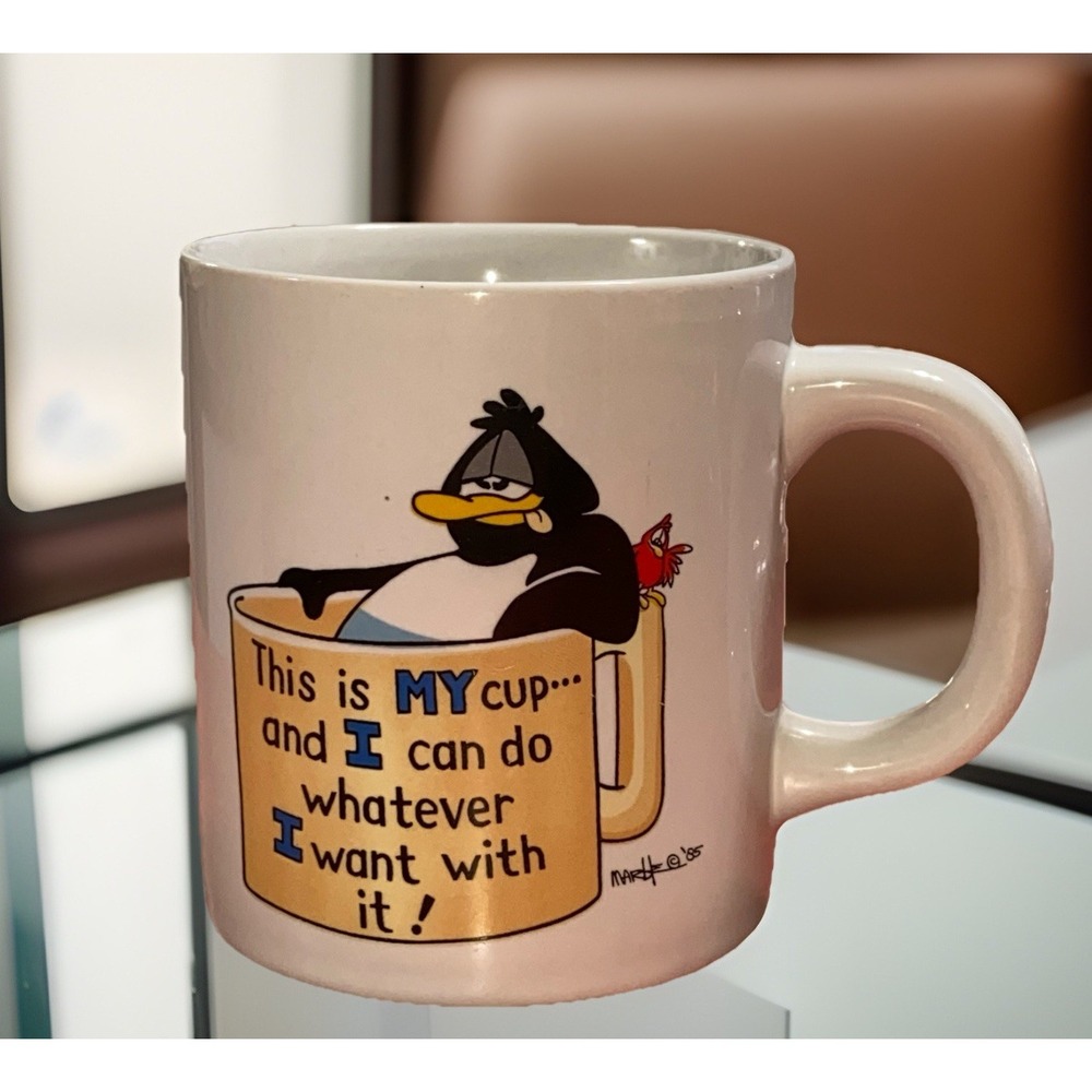 Vintage Message Mug "This is MY Cup I Can Do What I Want" Marbles 85 George Good